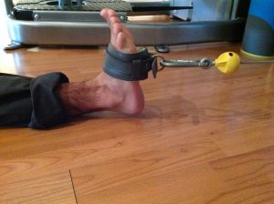 Dorsiflexion exercise with cable machine